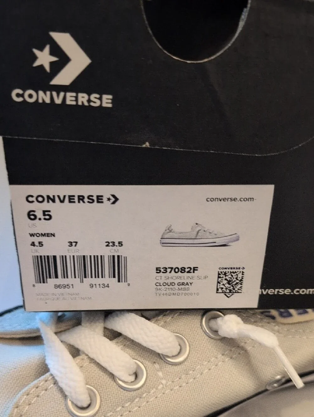 NWT Converse Chuck Taylor All Star Shoreline Slip On Sneakers Gray 6.5 - Picture 2 of 7